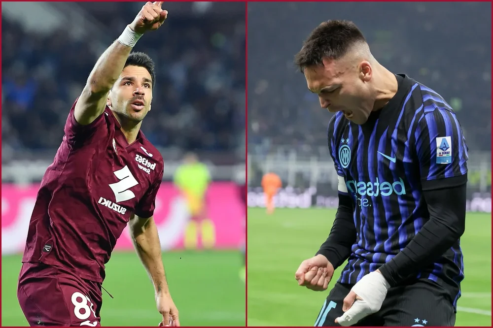 Giovanni Simeone y Lautaro Martínez